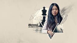 Nemo Qiyu Zhou graphic with chess pieces and board Nemo Qiyu Zhou graphic with chess pieces and board