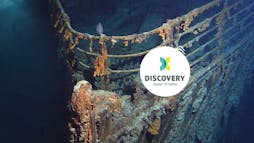 titanic underwater with Discovery Center of Idaho logo on top titanic underwater with Discovery Center of Idaho logo on top
