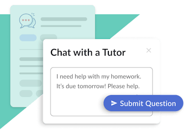 Image of how you submit a question to chat with a tutor Image of how you submit a question to chat with a tutor