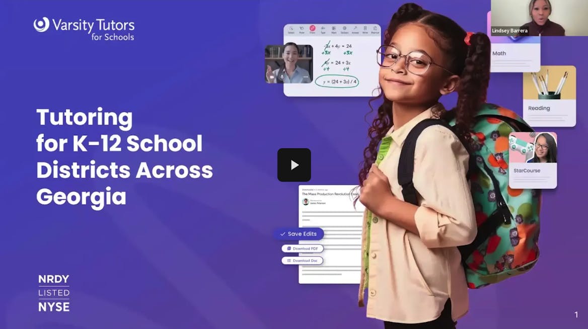 thumbnail to webinar reaads "Tutoring for K-12 School Districts Across Georgia" thumbnail to webinar reaads "Tutoring for K-12 School Districts Across Georgia"