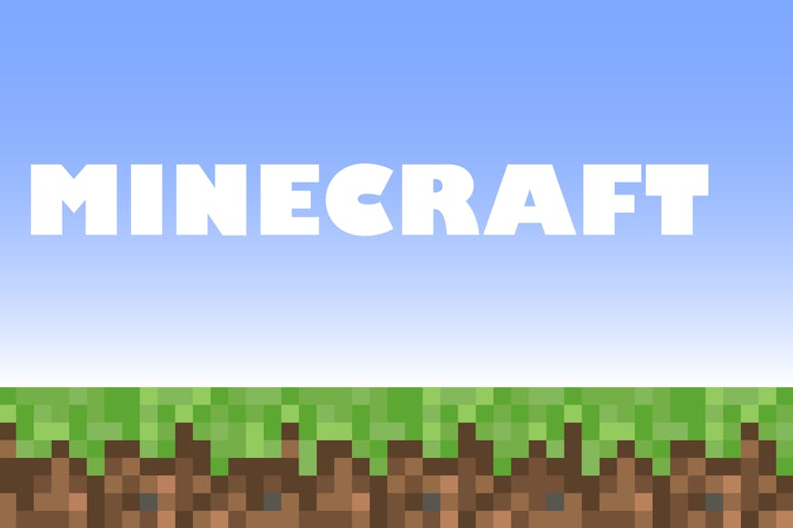 Minecraft的标志和游戏屏幕