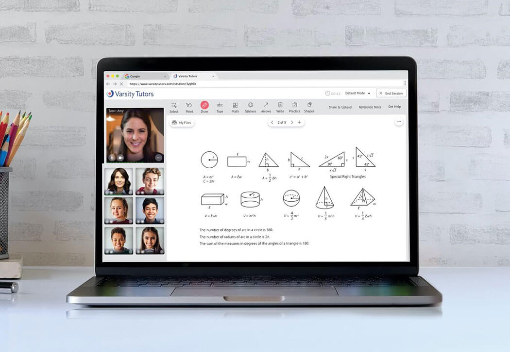 Small Group Class screenshot on a laptop